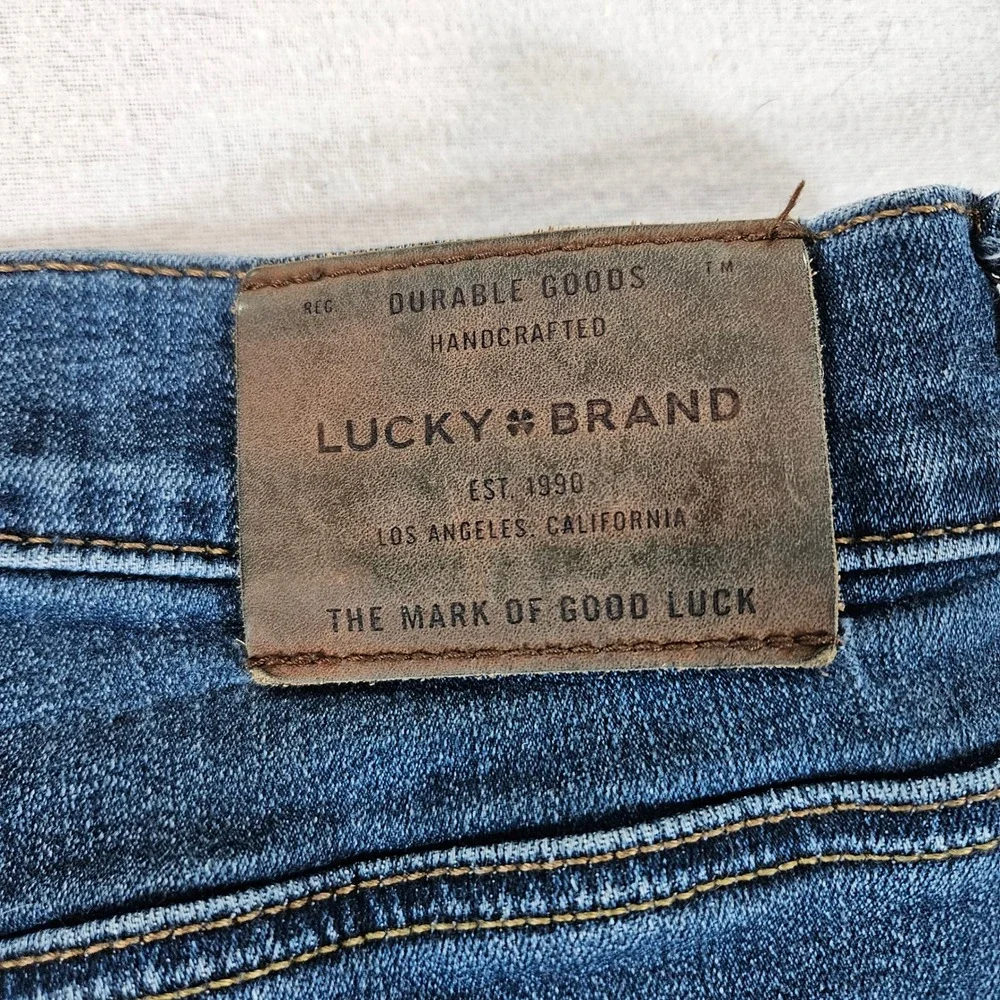 Lucky Brand 121 Slim Jeans Mens 38x30 Dark Blue Denim Stretch 7MP10198